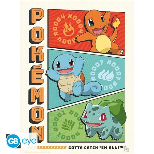 Pósteres Pokémon Starters 21x29,7cm - Set de 9 - ABYstyle Online Sale