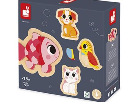 Puzzle Progressivo: Animais de Estimação - 4 Puzzles - Janod For Discount