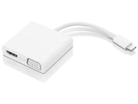 Adaptador USB-C Lenovo 3 em 1  GX90T33021- Branco Supply