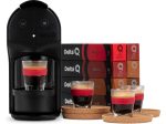 Máquina de Café Cápsulas Delta Q Qit Quick Antracite + 4 Copos Qlear + 80 Cápsulas Online