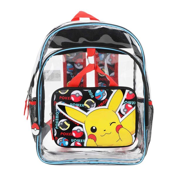 Pokemon 3 PC Clear Backpack Set Online now