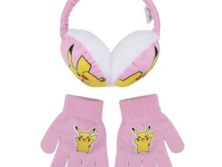 Pokemon Pikachu Youth Earmuff & Gloves Combo | Black Friday Cheap