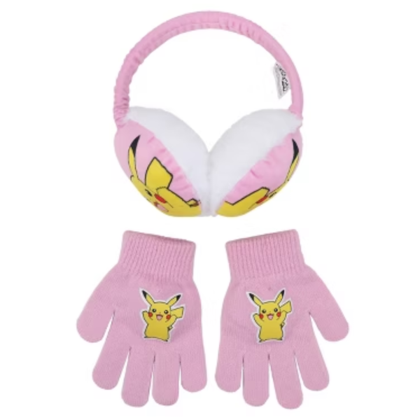 Pokemon Pikachu Youth Earmuff & Gloves Combo | Black Friday Cheap