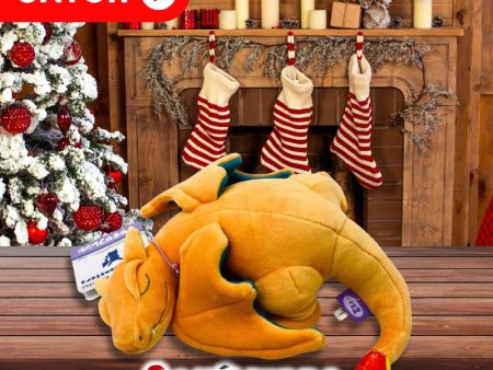 TOMY Sleeping Charizard Plush | Christmas Collection For Discount