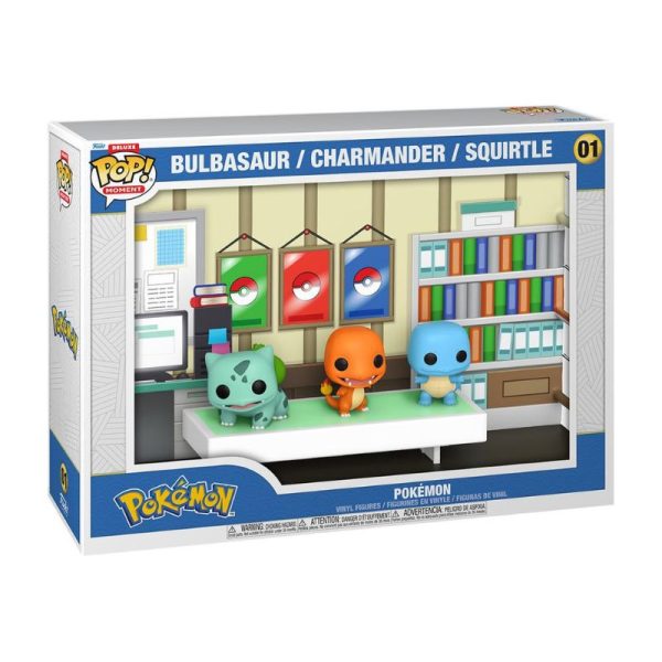 Funko POP! Moments Deluxe: Kanto Starters | Bulbasaur, Charmander, Squirtle Hot on Sale